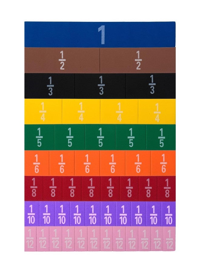 Oli's Toy Factory Montessori Math Magnetic Tiles Classroom Essentials Foam Tiles for Kids to Learn Fraction Equivalence and Math manipulatives Great Learning Resources for The Homeschool Curriculum - Image 1